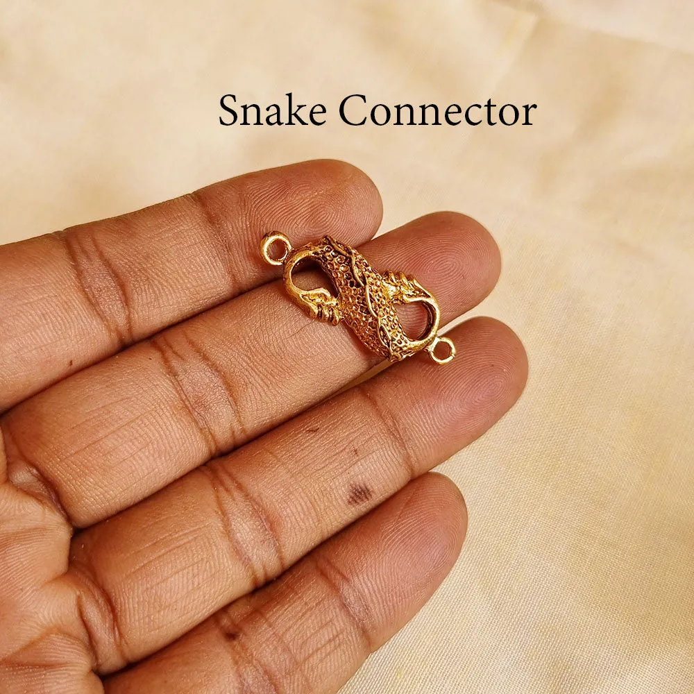 10 Pcs Pack Snake Connector Gold Jewelry Making Charms In Size about mm