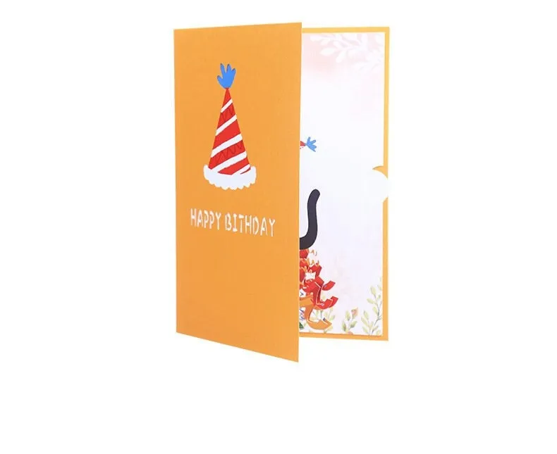 3D Handmade Birthday Cat Pop-Up Greeting Card - The Perfect Way to Say Happy Birthday to Little Cat Fan  Birthday Wishes, or Thank You!