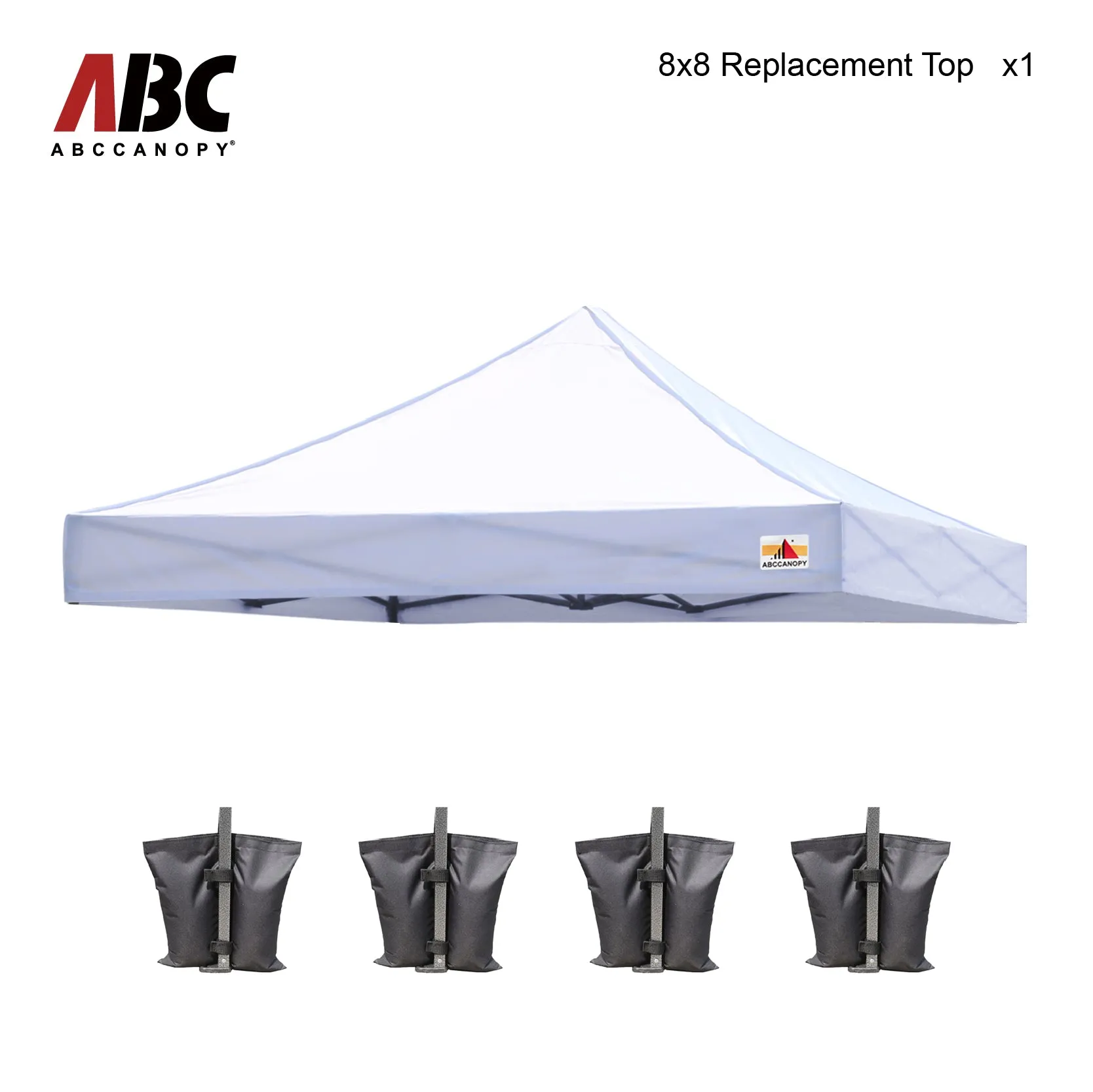 ABCCANOPY Top cover for 8x8 canopy(4 extra weight bags)