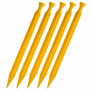 ABS Plastic Tent Stakes 30 cm 6 Pack yellow