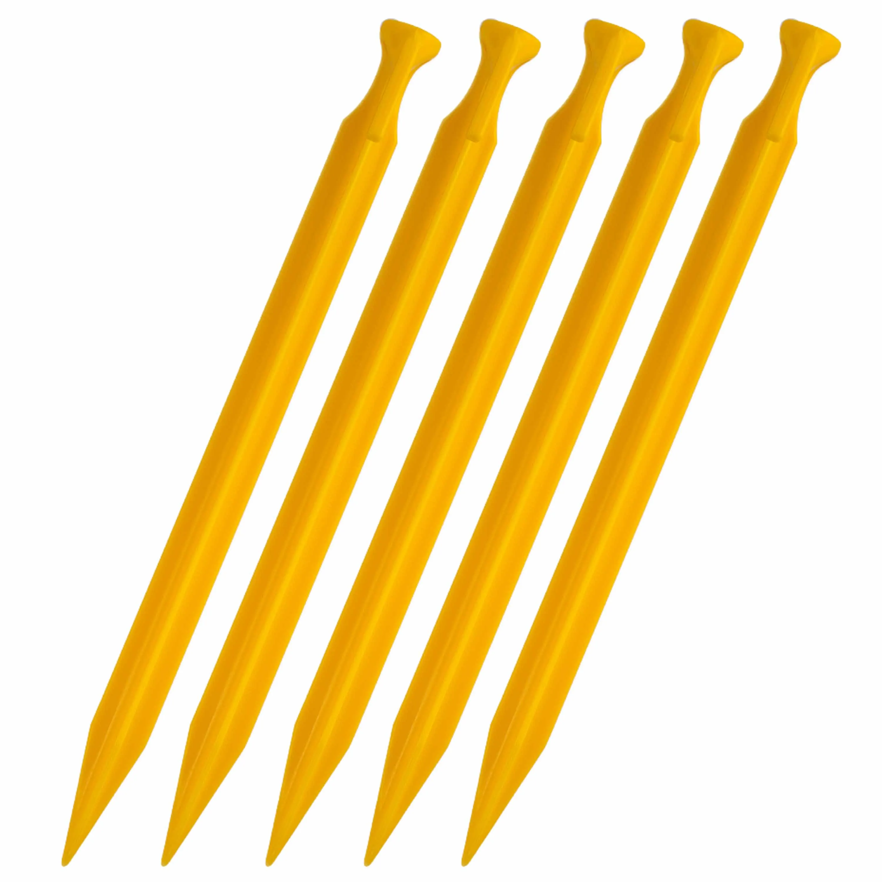 ABS Plastic Tent Stakes 30 cm 6 Pack yellow