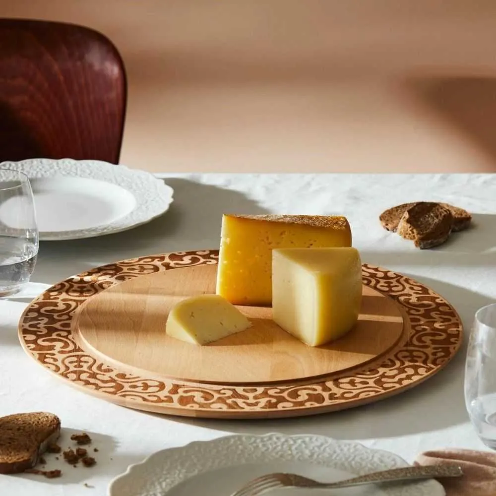 Alessi MW23 Dressed In Wood Cheese plate in beech wood