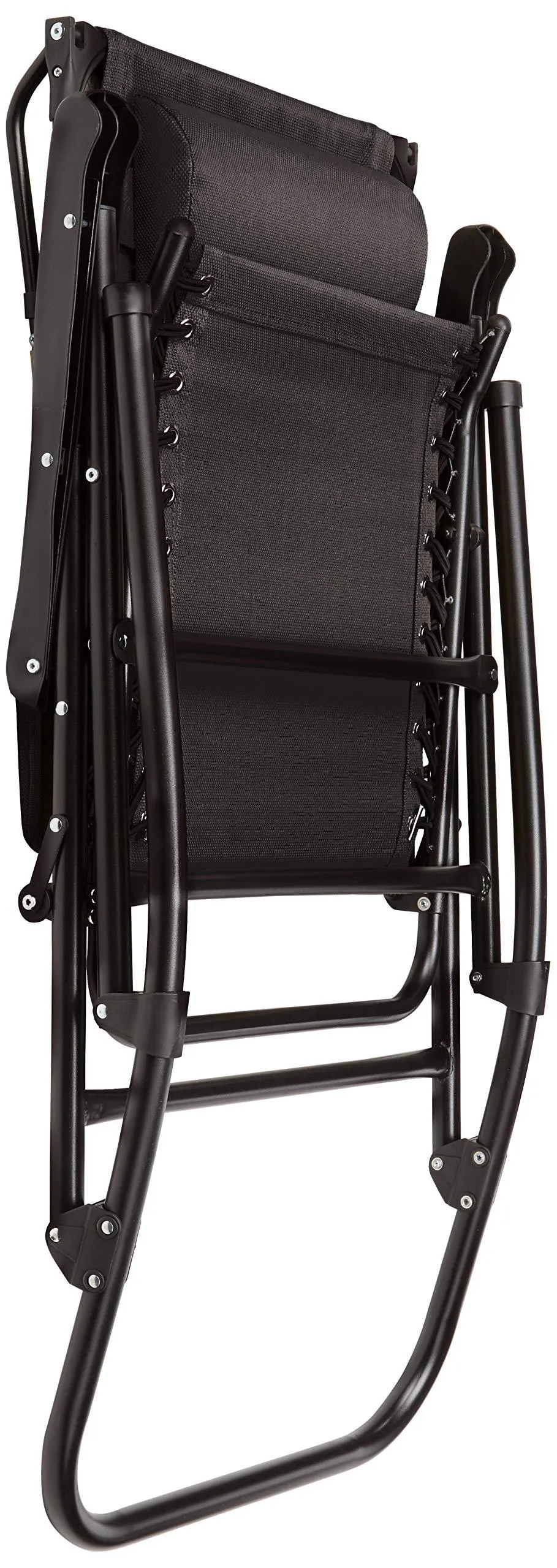 AmazonBasics Foldable Rocking Chair with Canopy - Black