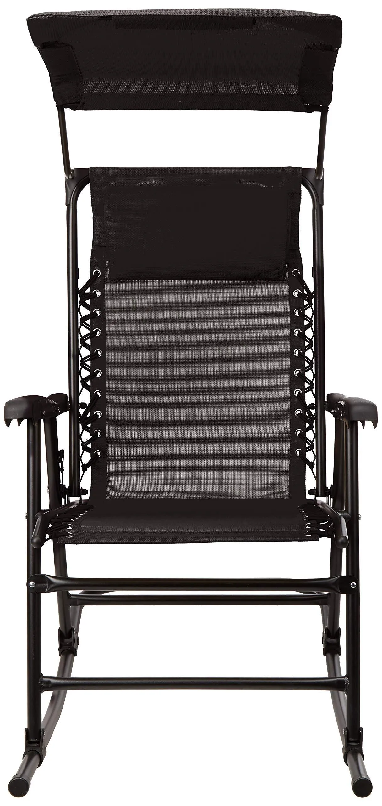 AmazonBasics Foldable Rocking Chair with Canopy - Black