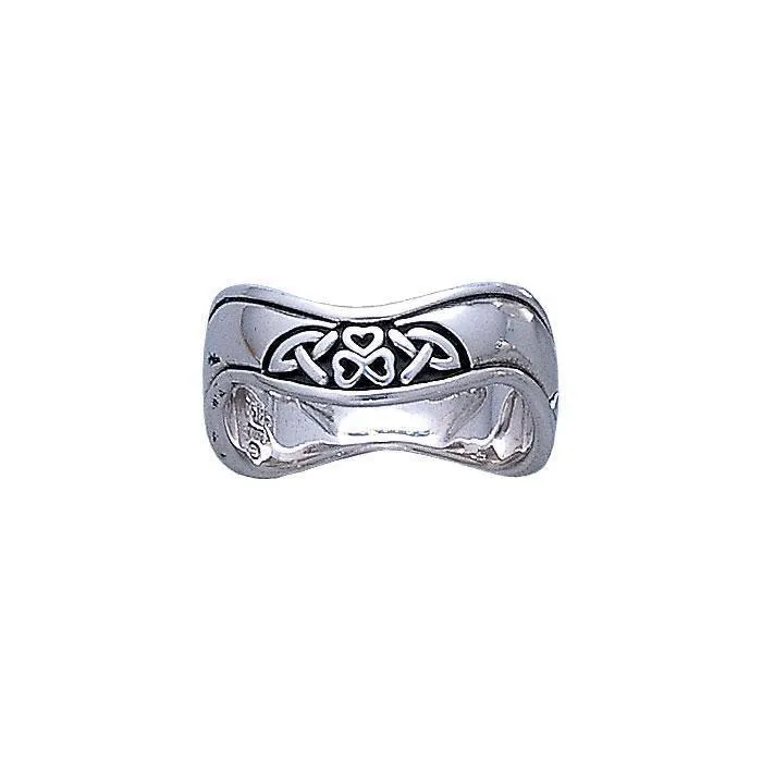 An infinite foretime and aftertime ~ Celtic Knotwork Sterling Silver Ring TR3312