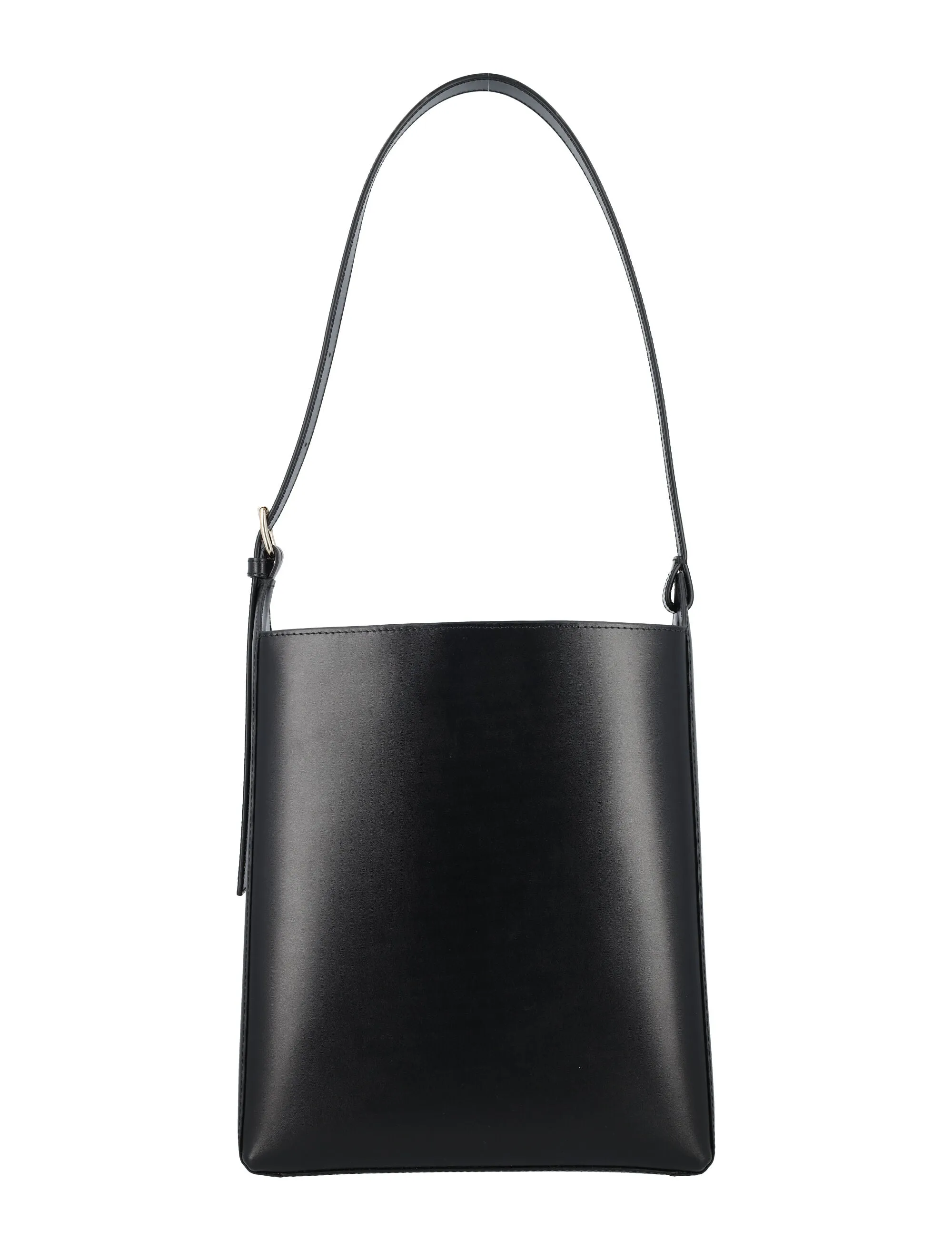 A.P.C. Elegant Pebbled Leather Mini Shoulder Bag - 28cm x 22cm x 11cm