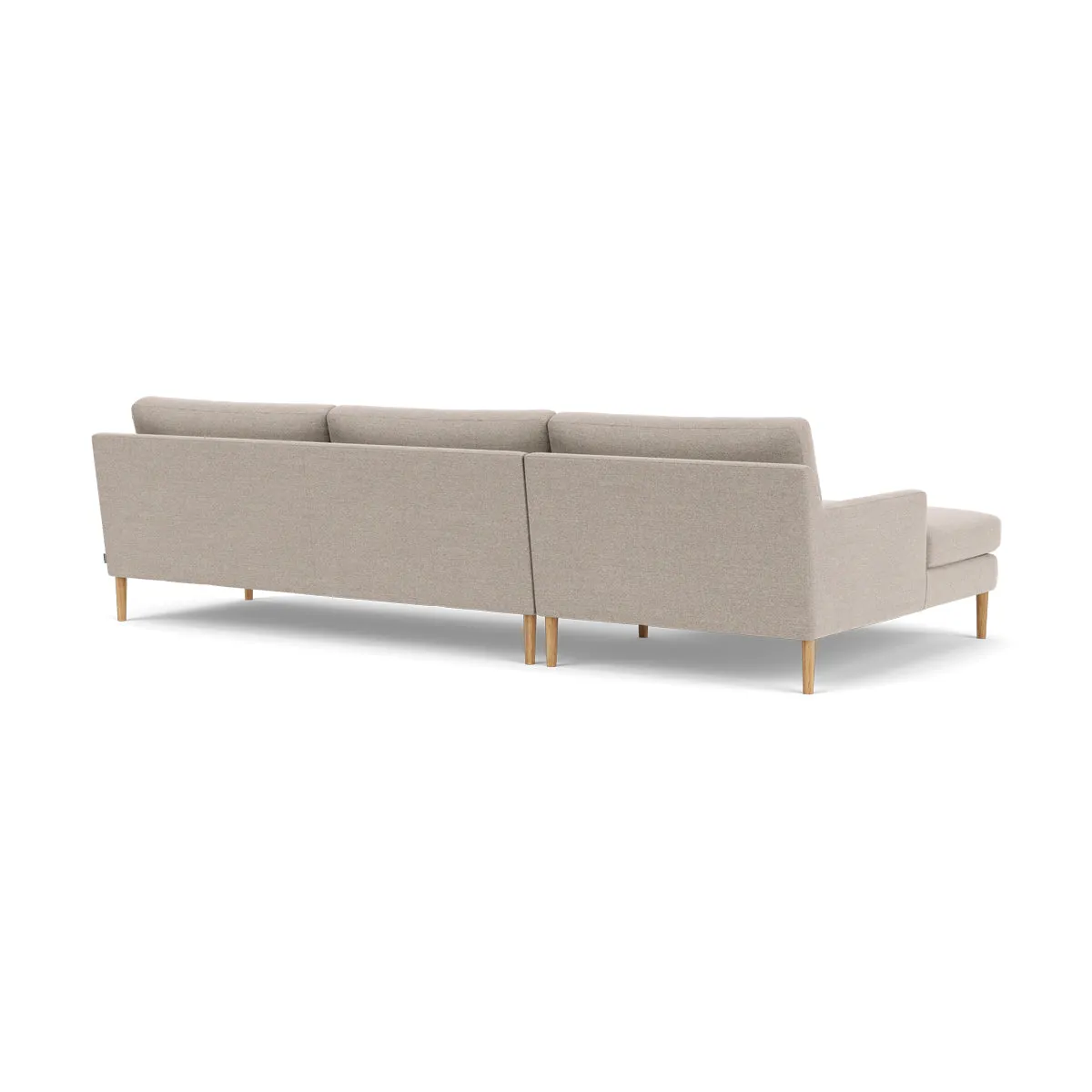 Astha Fabric Left Chaise Sofa (Oak, Agnes Brown)