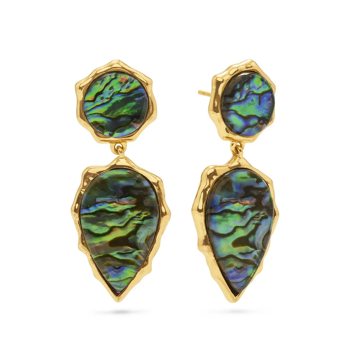 Aurora Double Drop Post Earrings - Abalone