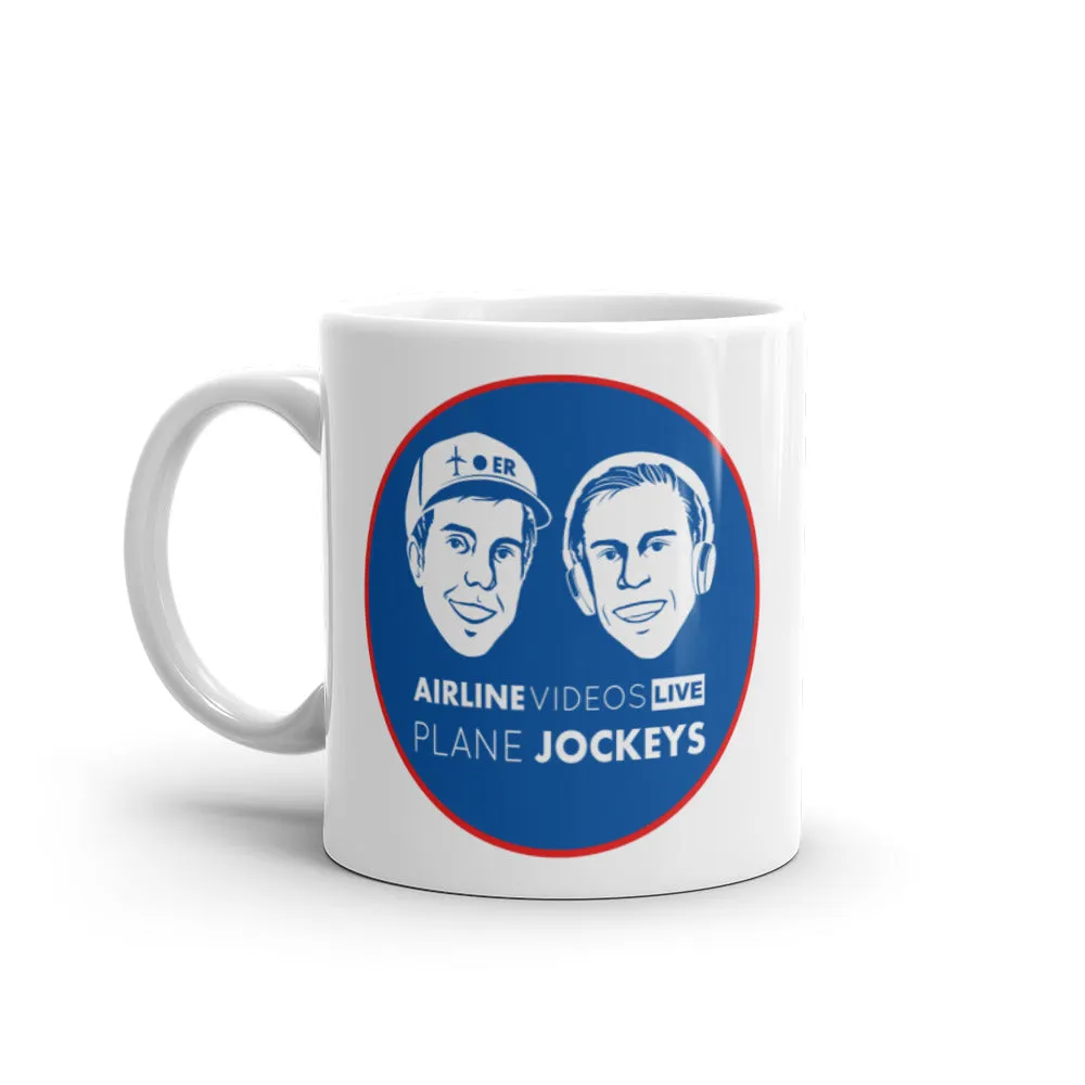 AVL PLANE JOCKEYS White glossy mug