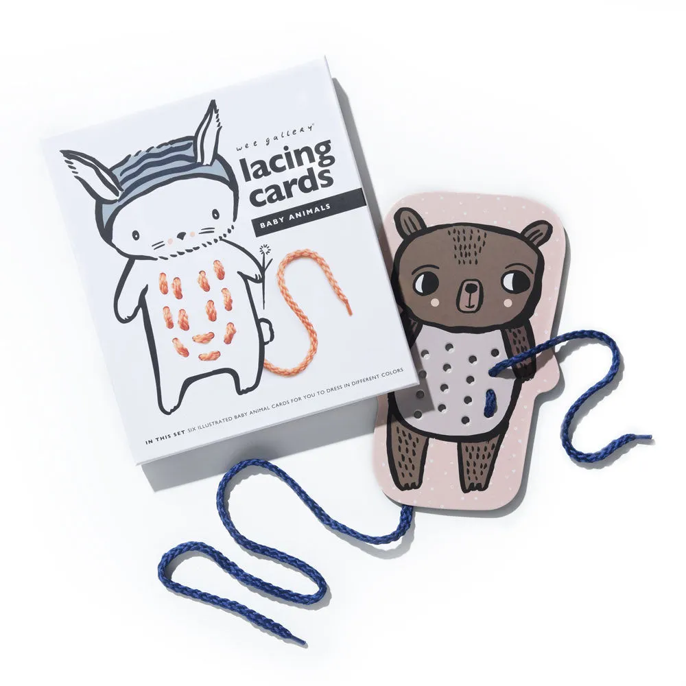 BABY ANIMAL LACING CARDS