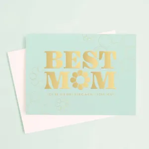 Best Dang Mom Card | Light Blue