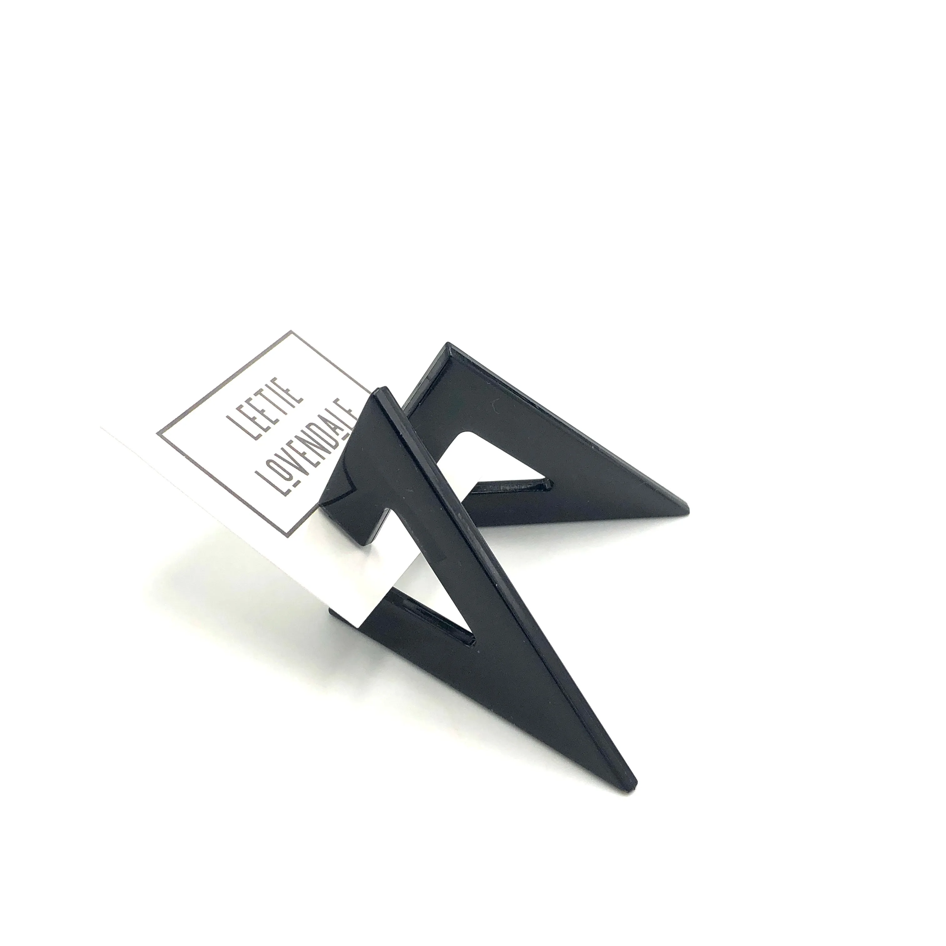 Black Triangle Hoop Earrings