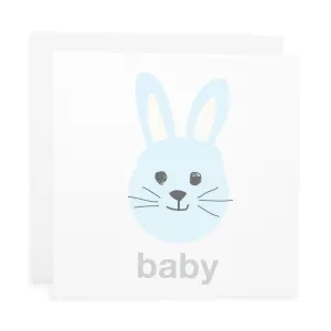 Blue Baby Bunny Card