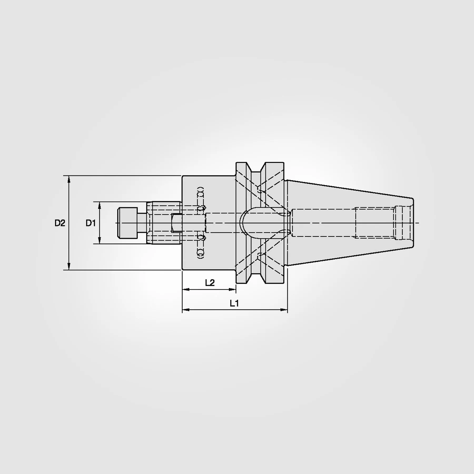 BT40 Steep Taper 22mm Shell Mill Adapter (THROUGH COOLANT) 3752243