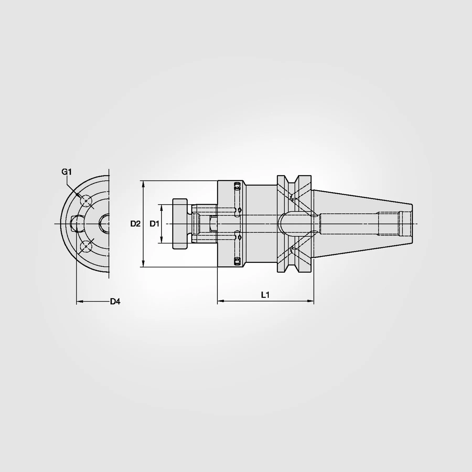 BT50 Steep Taper 32mm Shell Mill Adapter (THROUGH COOLANT) 3750047