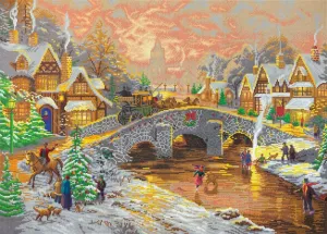 CAK-TK9XL: Spirit of Christmas, 90x65cm Crystal Art Kit THOMAS KINKADE