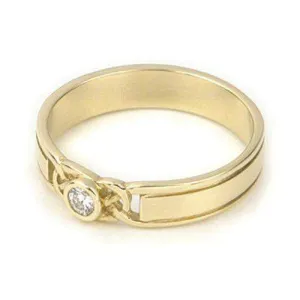 Celtic Engagement or Wedding Ring 9ct or 18ct Yellow or White Gold -DR23