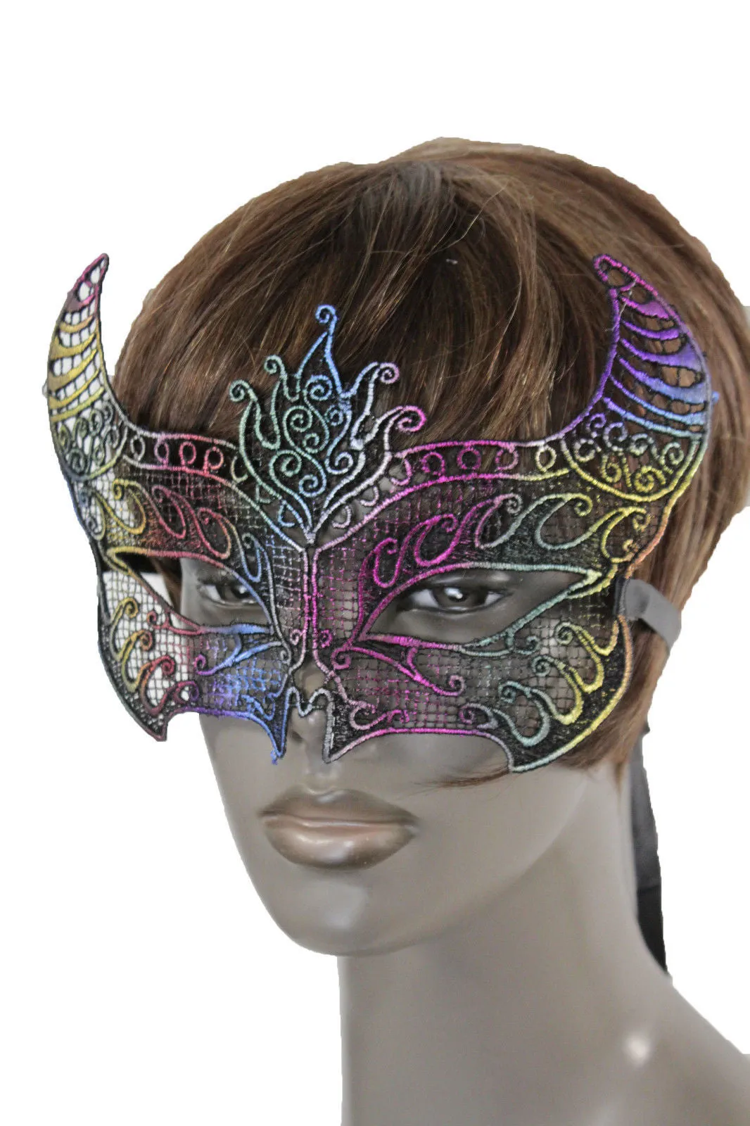 Colorful Fabric Devil Demon Costume Mask