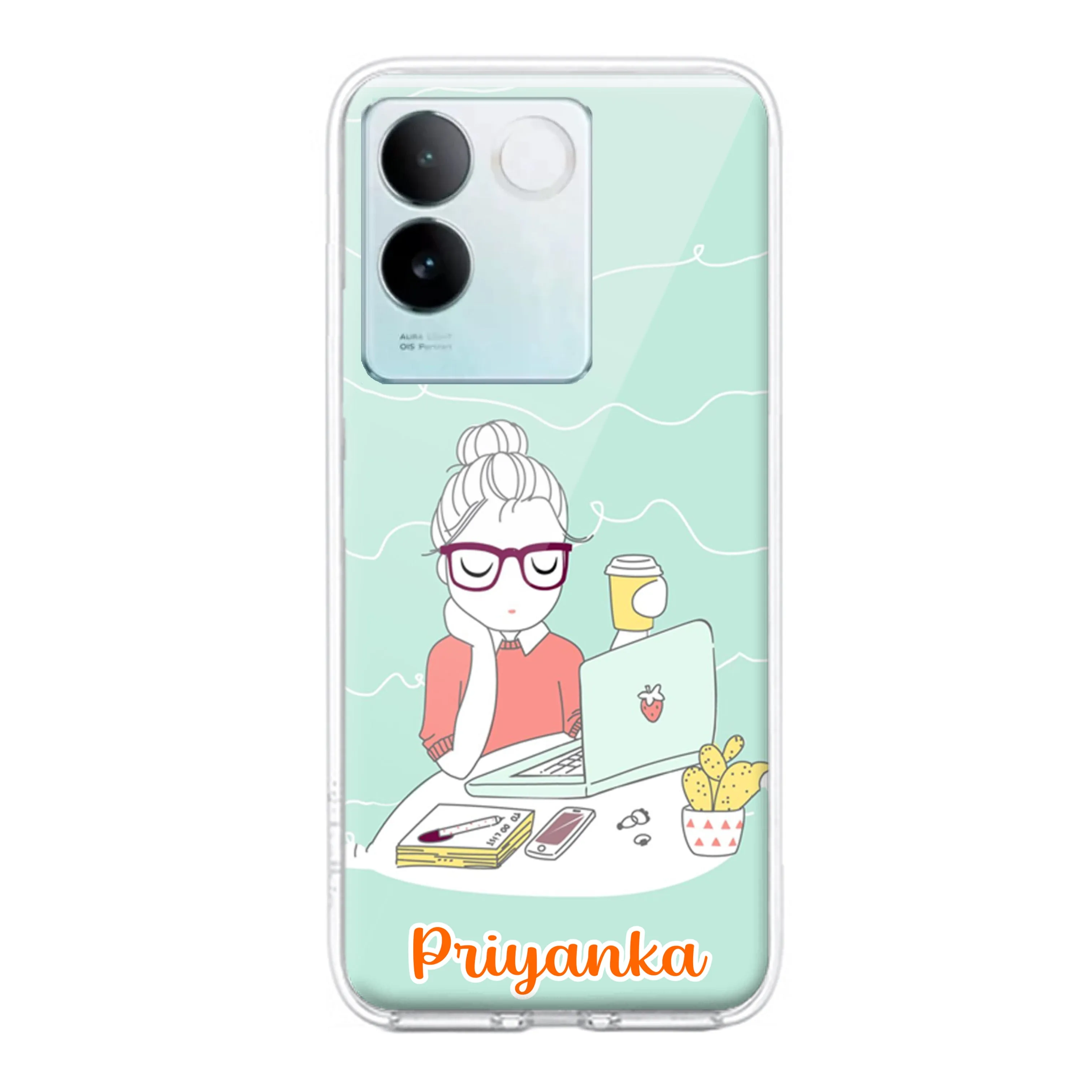 Creator Girl Customize Transparent Silicon Case For iQOO