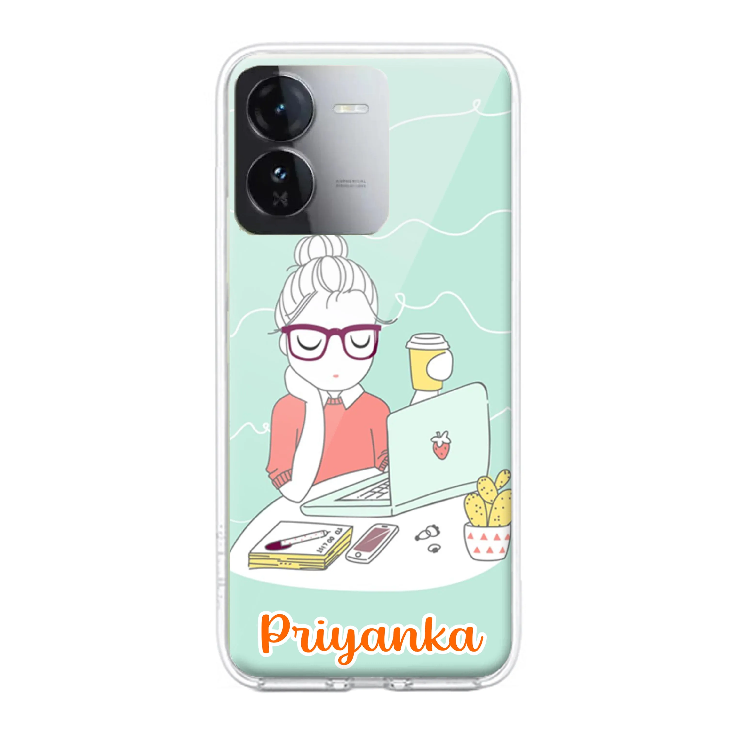 Creator Girl Customize Transparent Silicon Case For iQOO