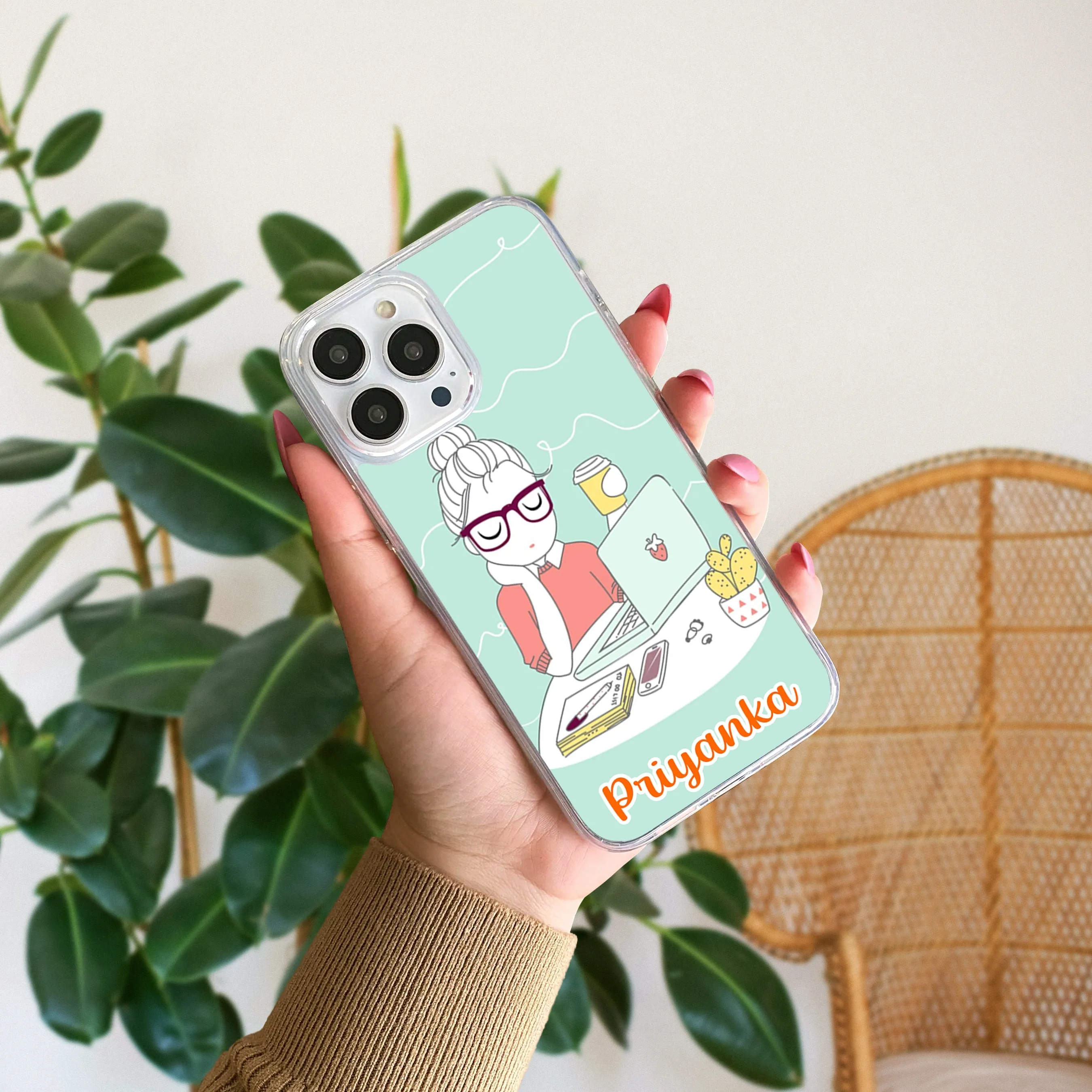 Creator Girl Customize Transparent Silicon Case For iQOO