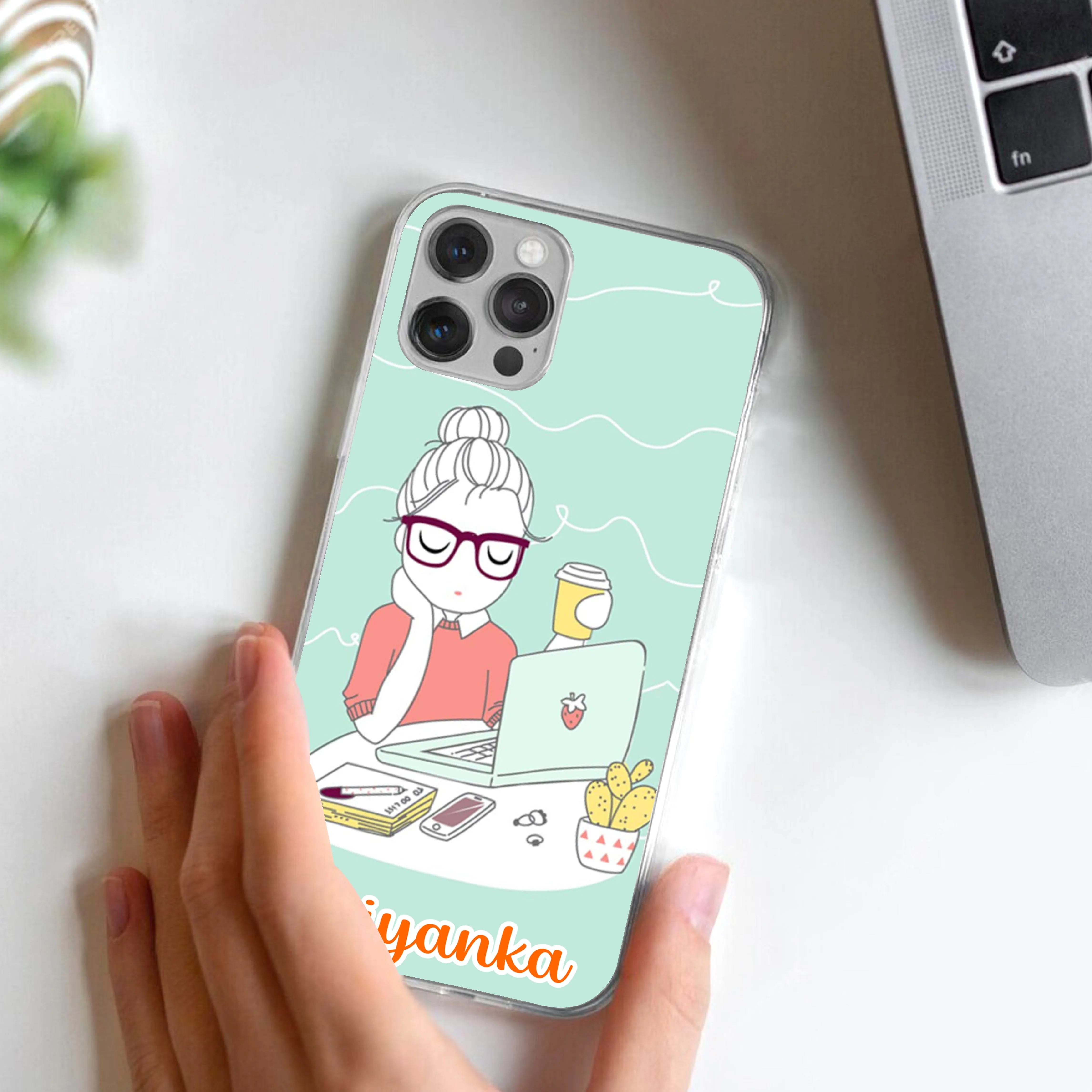 Creator Girl Customize Transparent Silicon Case For iQOO