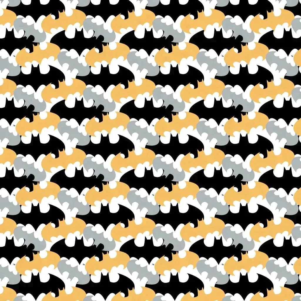 DC Comics, Batman Fabric Retro Camp Mustard