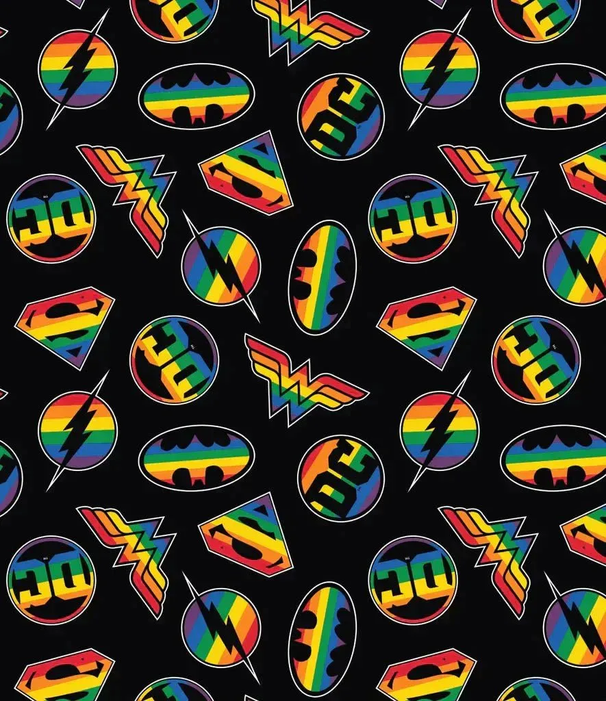 DC Comics Pride Fabric Logo Toss Black