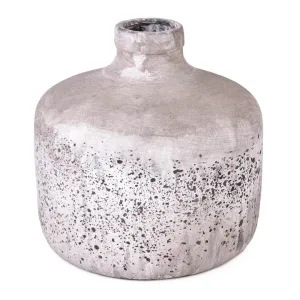 Distressed 12" Grey Vase