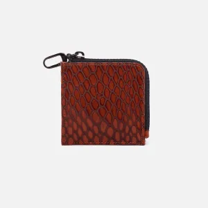 Dixon Zip Pouch In High Gloss Leather - Tortoise