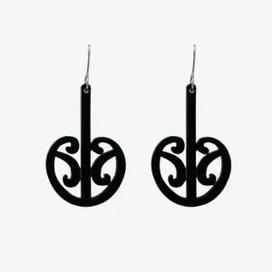 Earrings - Mangopare - Black/Medium