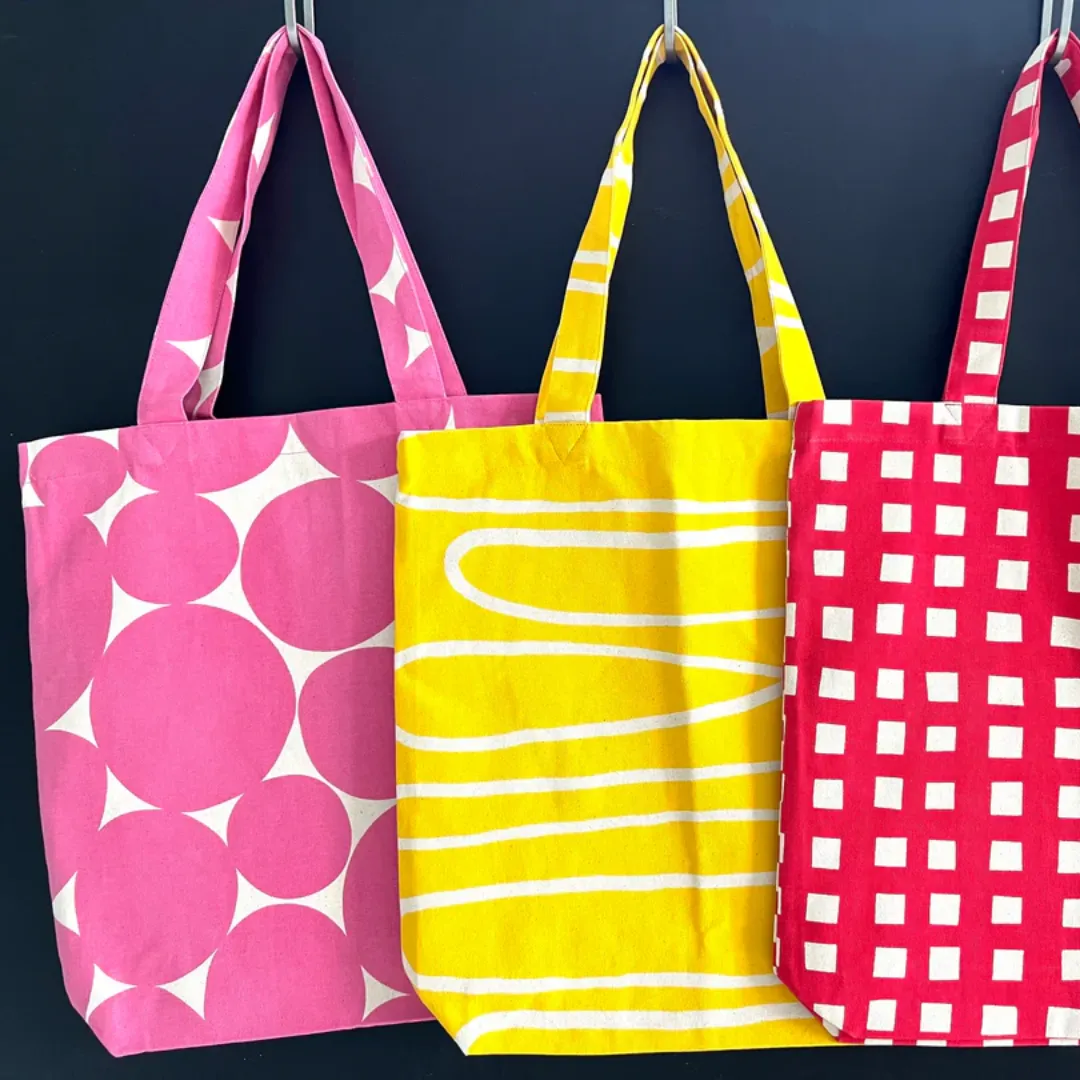 Easy Tote Bag - Large Pink Dots