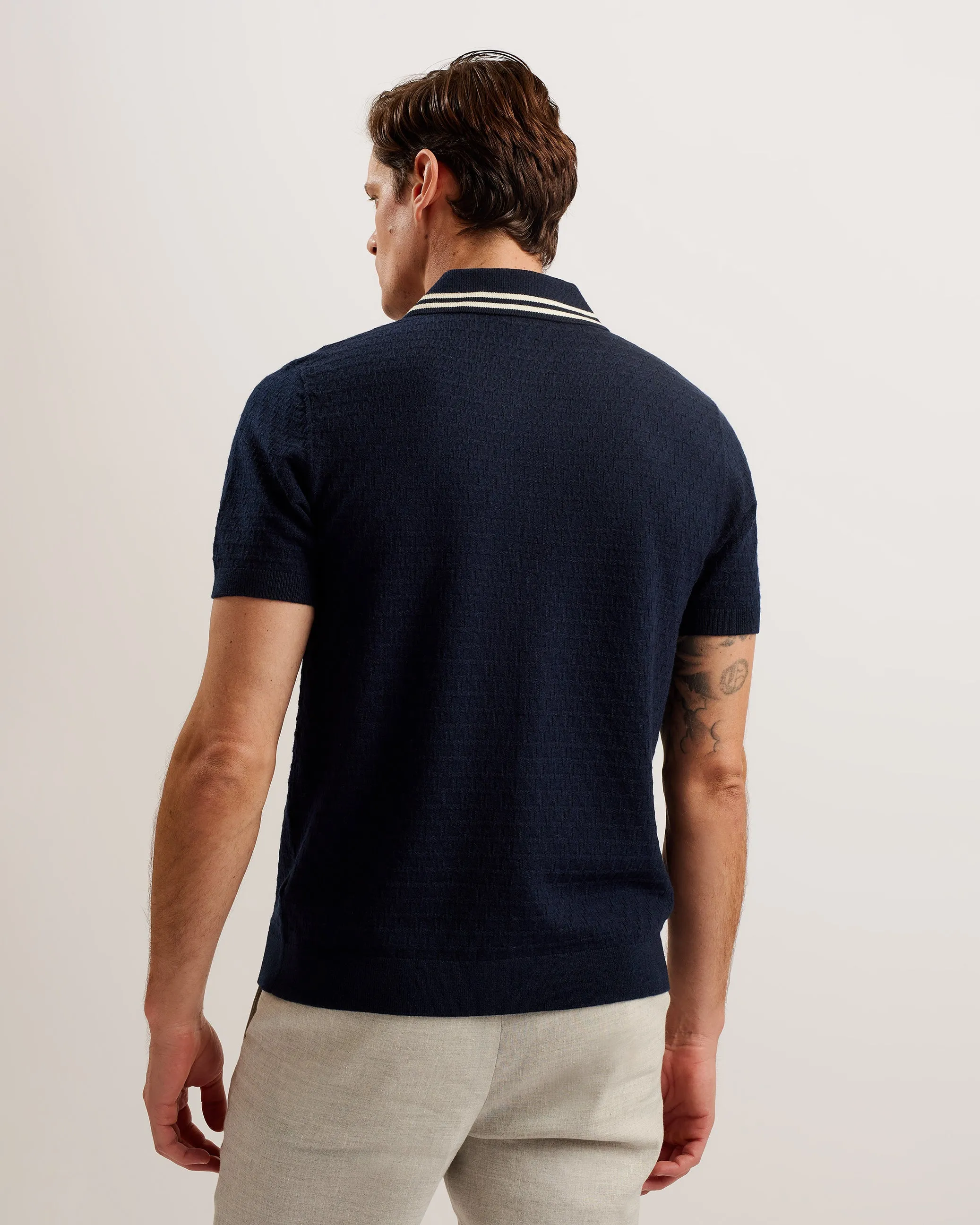 Ewann Regular SS T-shirt Navy