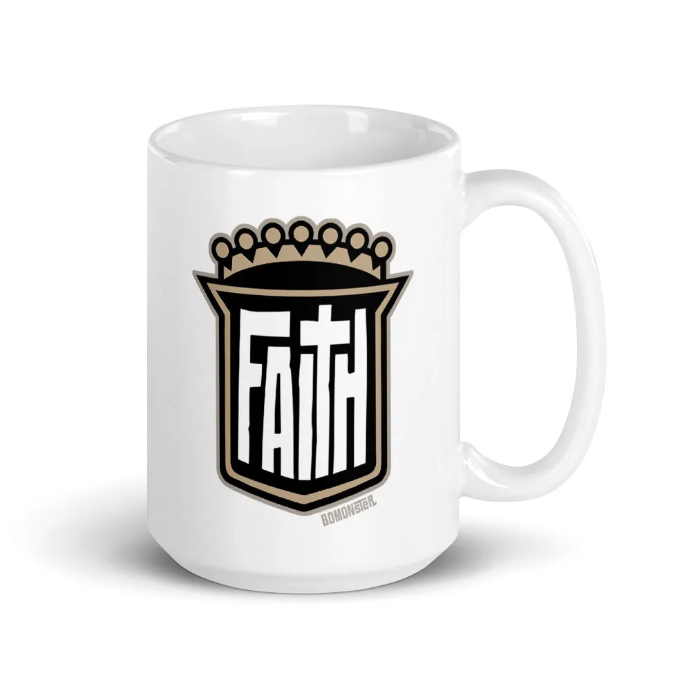 Faith Shield Ceramic Mug