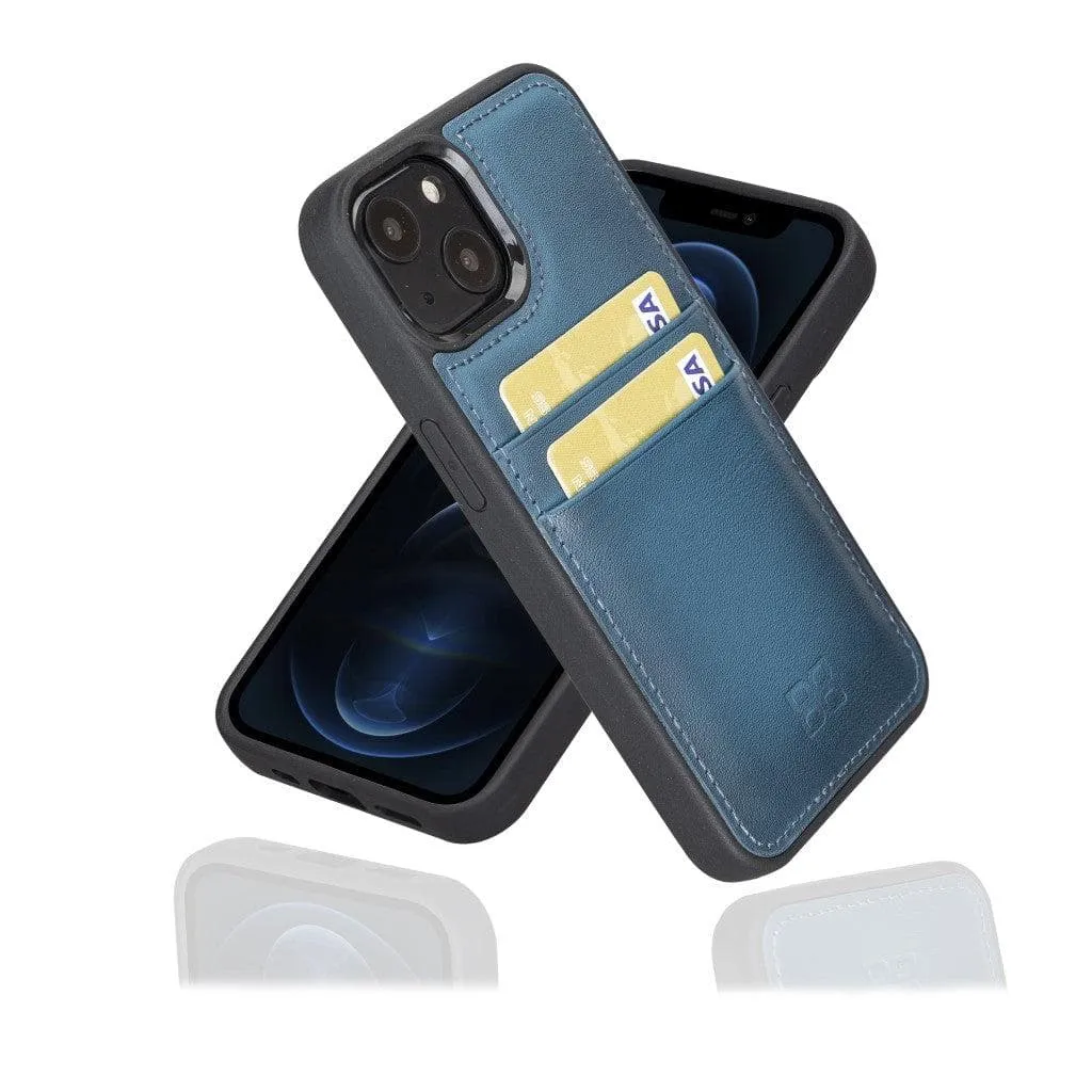 Flexible Leather Back Cover with Card Holder for iPhone 13 Series