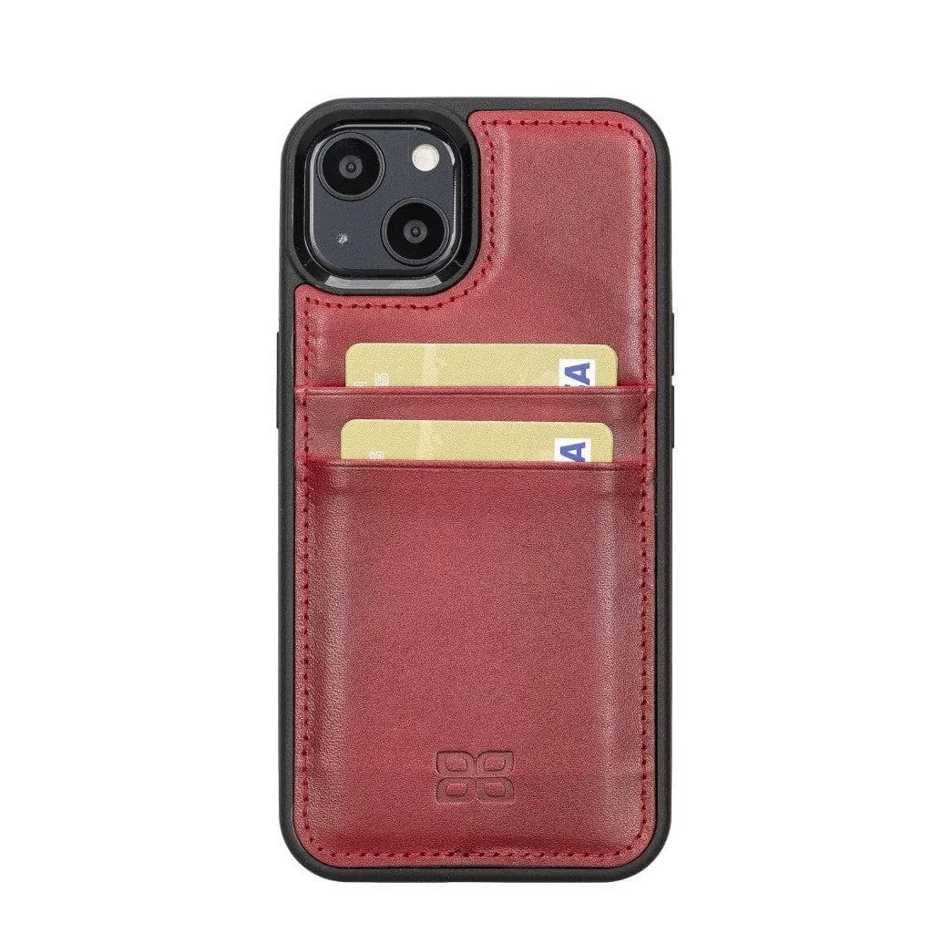 Flexible Leather Back Cover with Card Holder for iPhone 13 Series