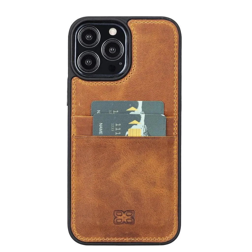 Flexible Leather Back Cover with Card Holder for iPhone 13 Series