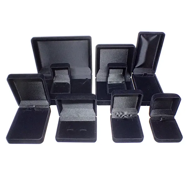 Flocked Velvet Boxes - Black / Black (Use Dropdown List to Select Type)