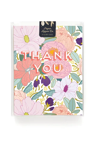 Full Floral Thank You Card