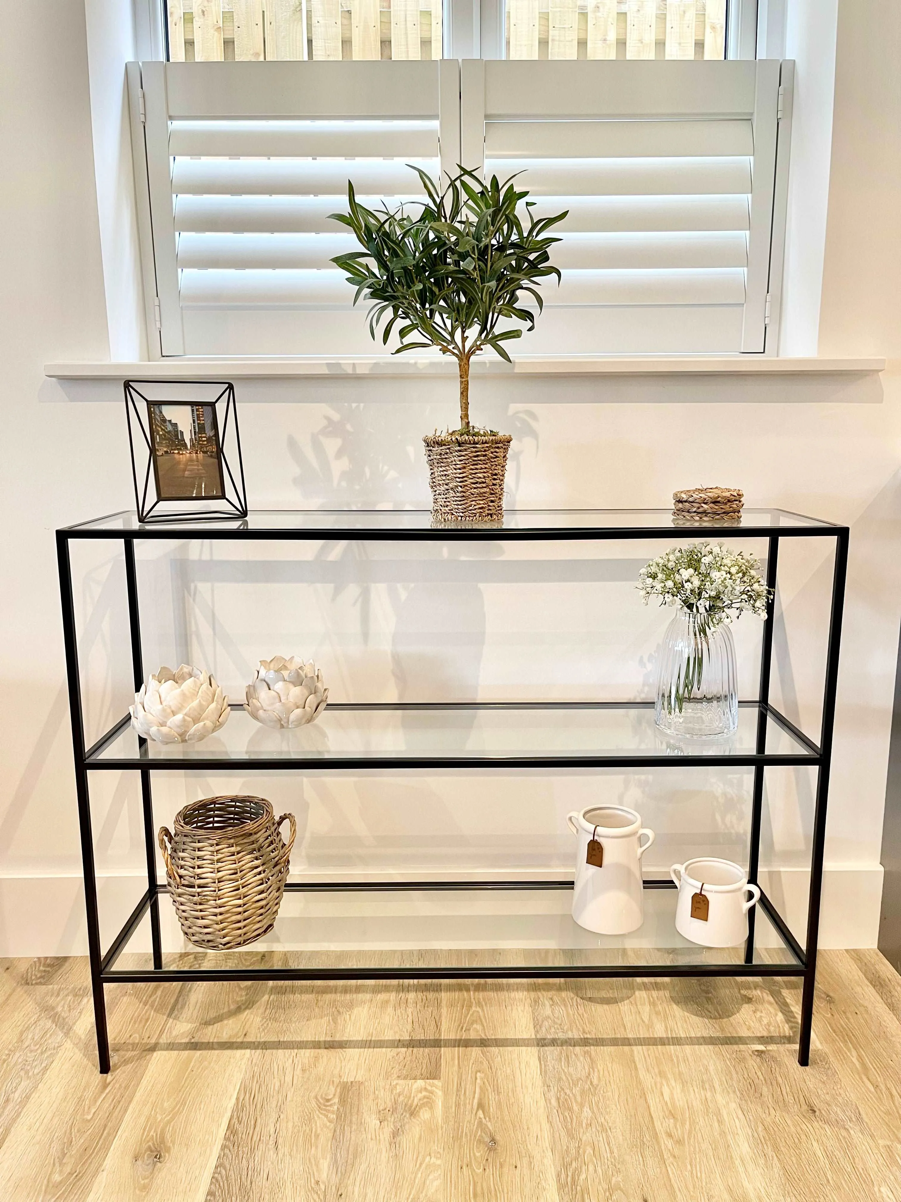 Glass Console Table - 3 Tier