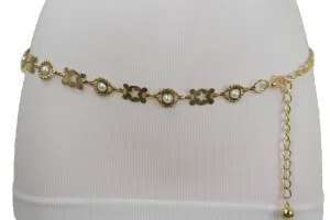 Gold Metal Fashion Belt Star Charm Beads Fit Size S M L