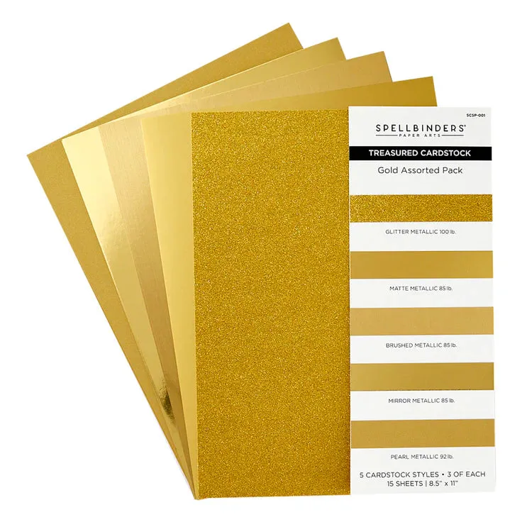 Gold treasured cardstock  by Spellbinders