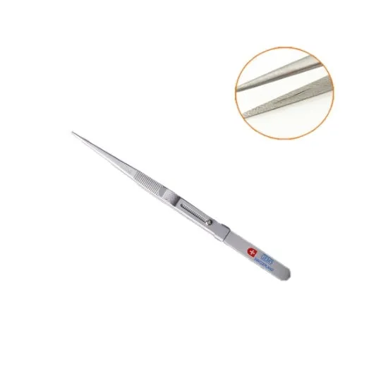 Grooved Diamond Tweezers - Slide Locking (MR1 Medium Tip)