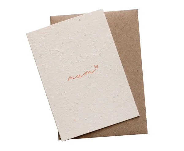 Hello Petal Plantable Greeting Card - Mum