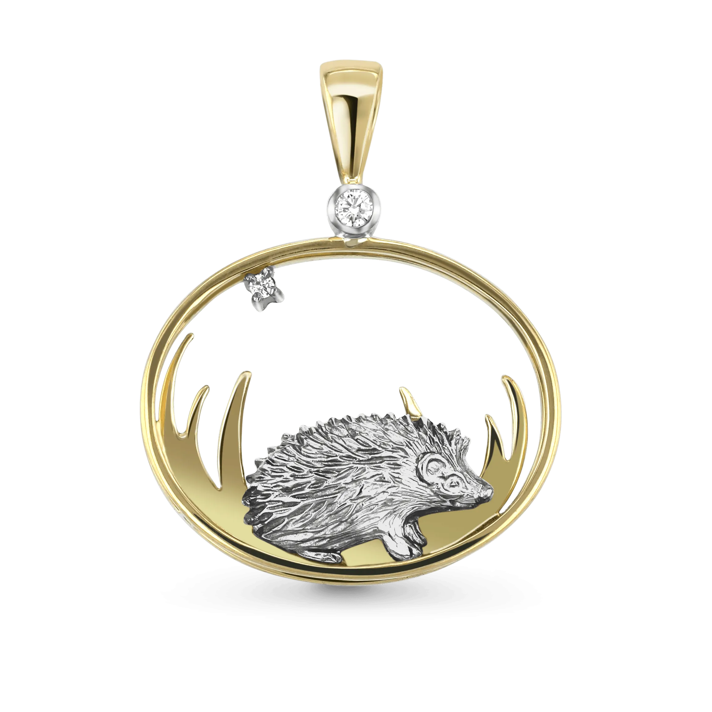 Hetty the Hedgehog Gold Pendant