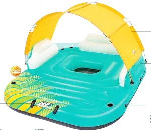 Inflatables and Rafts Bestway Hydro Force Sunny Lounge Five Person 118" x 108" Floating Island