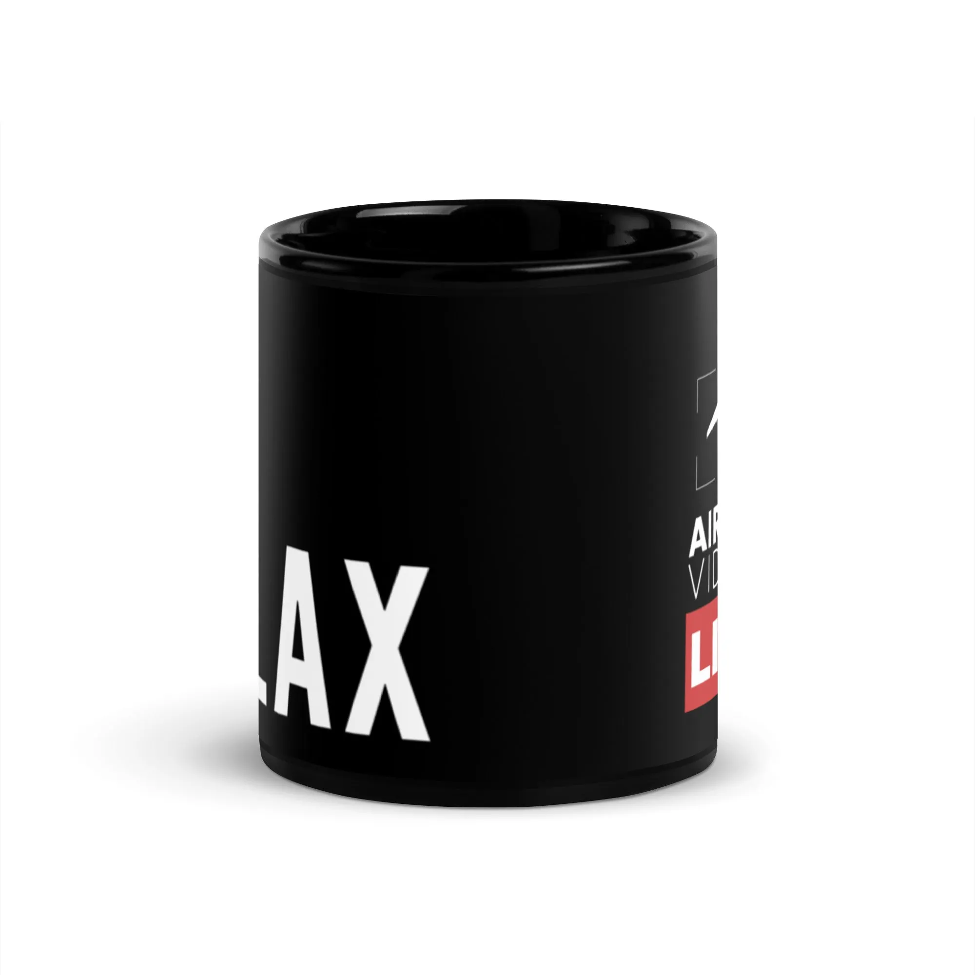 LAX TOWER Black Glossy Mug - SOLD IN US ONLY