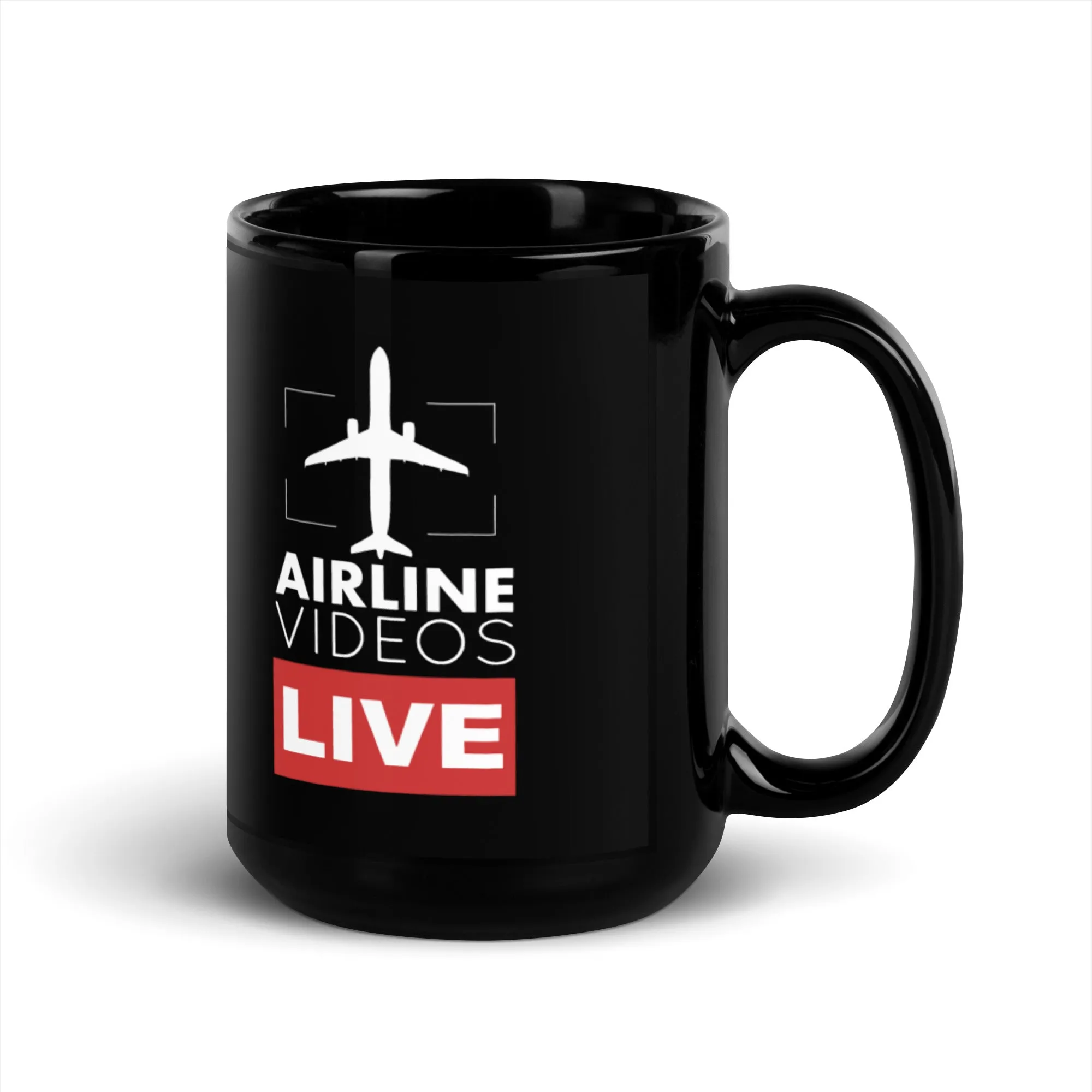 LAX TOWER Black Glossy Mug - SOLD IN US ONLY