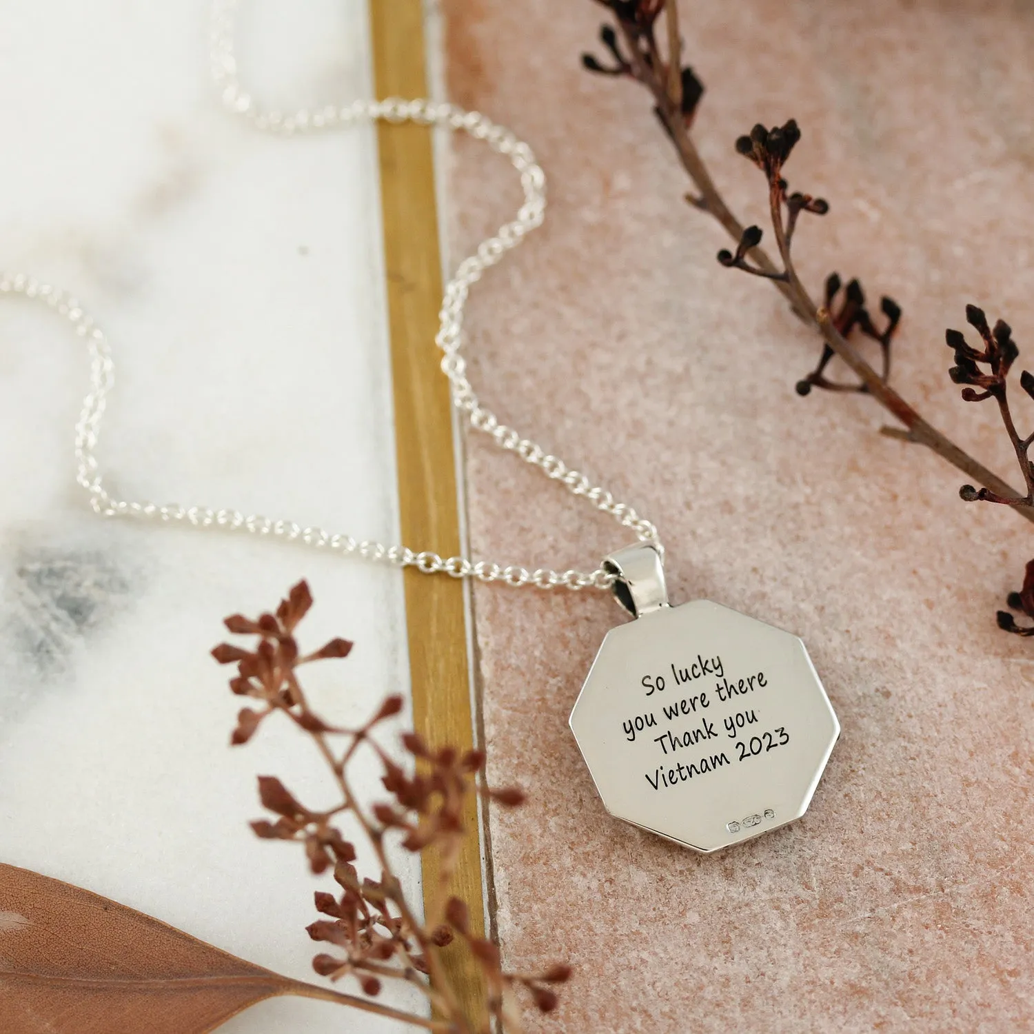 Lucky Life Personalised Silver Necklace