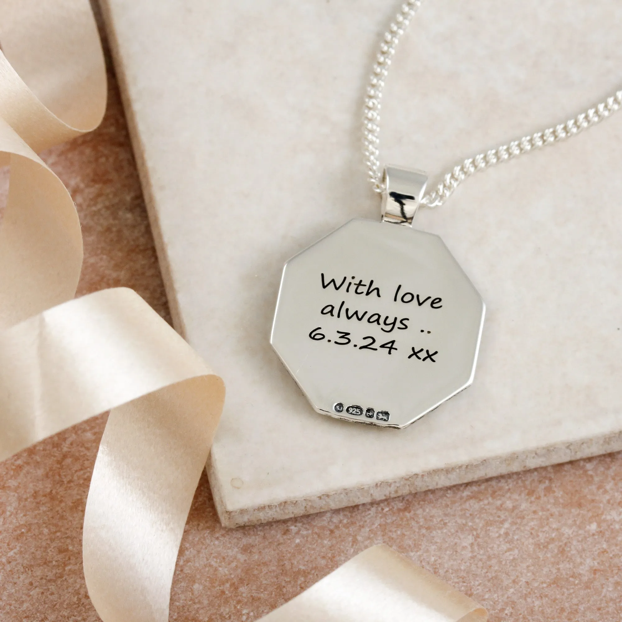 Lucky Life Personalised Silver Necklace